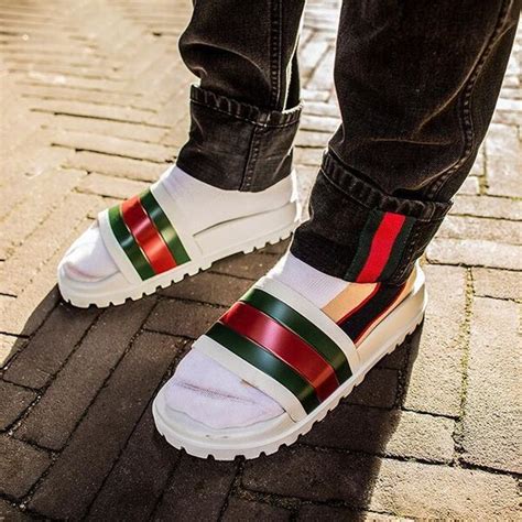 gucci chain slides|Gucci slides for men.